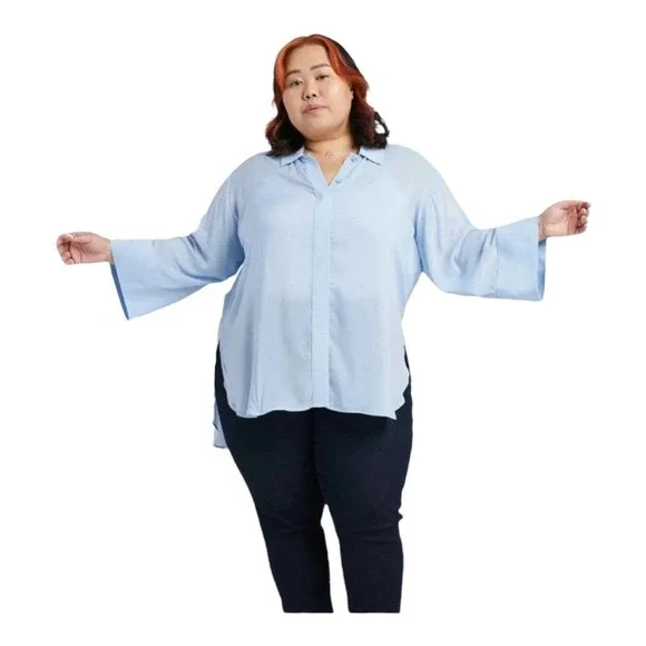 Universal Standard Light Blue Blouse - Picture 12 of 12